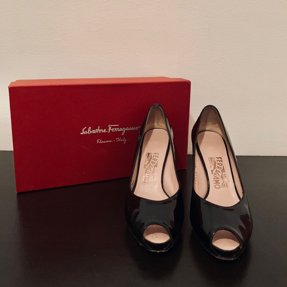 Open Toe Salvatore Ferragamo Wedges